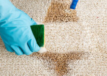 Rugmaker_Blog-Piece-Header_Close-up Of Person_s Hand Cleaning Stain With Sponge On Carpet