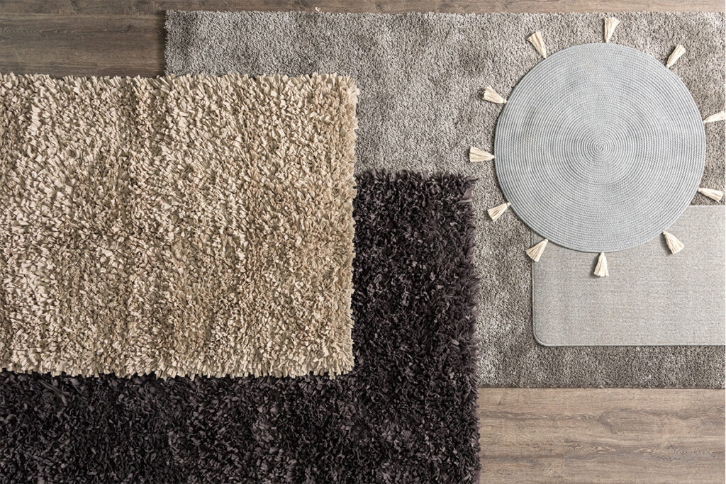 Rugmaker_Blog-Piece_unique modern rugs with different types of texture of various sizes and shapes in different neutral
