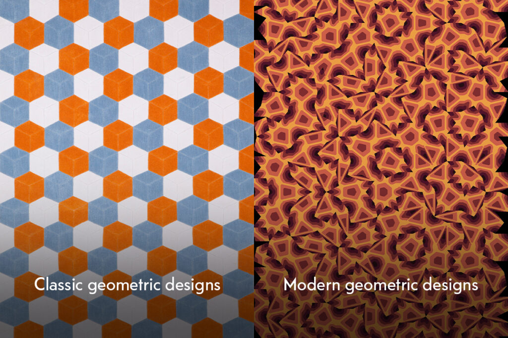 Rugmaker_Blog-Piece_Into the Rabbit Hole and Corak Collection comparison of geometry design