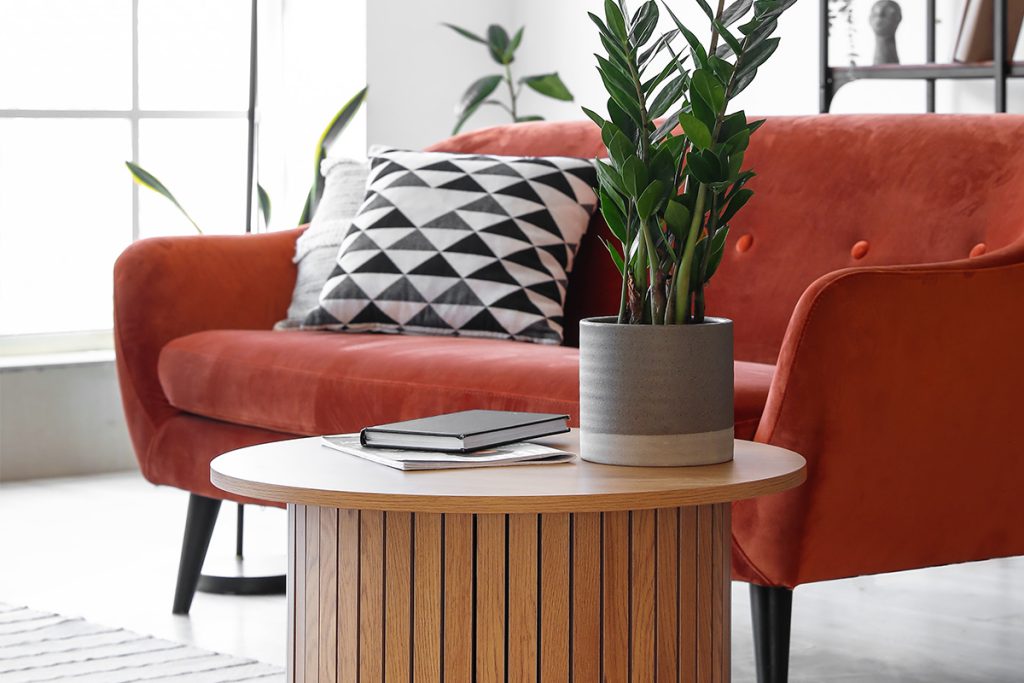 Rugmaker_Blog-Piece_Interior of modern living room with cozy sofa and coffee table